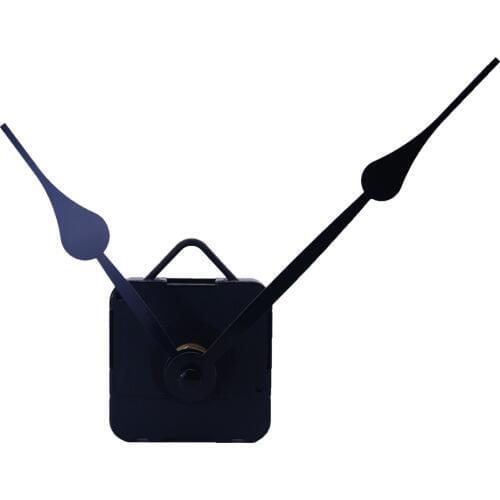 Long Shaft Clock Movement Mechanism Wall Clock DIY Repair Parts Replacement with 2 Black Hands