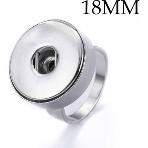 Hot sale high quality 009 fashion Stainless Steel ring fit ginger 12mm 18mm snap button rings jewelry charm rings for women