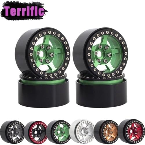 Aluminum Alloy 1.9 Beadlock Wheels Rims 5 Spokes Rim for 1/10 RC Crawler Axial SCX10 SCX10 II 90046 AXI03007 Traxxas TRX4 RedCat