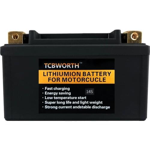 TCBWORTH 14S 12V 8Ah CCA 480A Lithium Motorcycle Starter Battery LiFePO4 Scooter Engine Motor Starter Phosphate Low Temperature