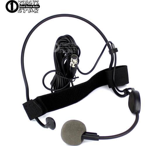 Mini XLR 4 Pin TA4F Headworn Headset Microphone Professional Vocal Dynamic Mic For SHURE WH20TQG Wireless Transmitter UR4D UR4S