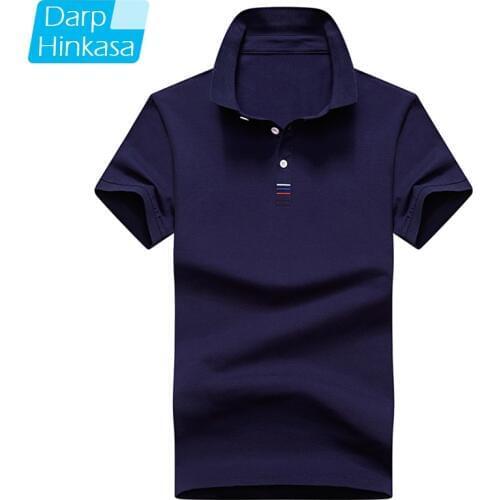 DARPHINKASA Polo Shirt Men Cotton Short-sleeved Men Fashion Business Men Polo Casual Shirt Men Short-sleeved