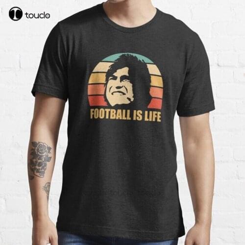 New Football Is Life Futbol Is Life Football Is Life T-Shirt Cotton Men Tee Shirt