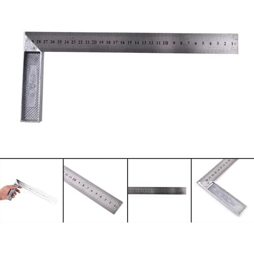 Newest Straight Stainless Steel 90 Degrees Metric Scales Square Ruler School Office Stationery 15*30cm