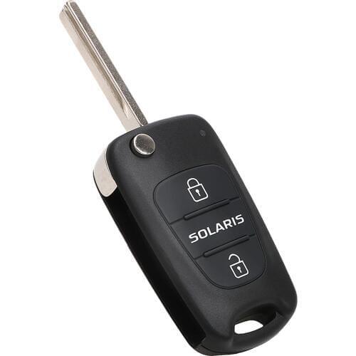LEEPEE Remote Replacement Car Key Shell 3 Button For Hyundai Solaris Flip Folding Blank Key