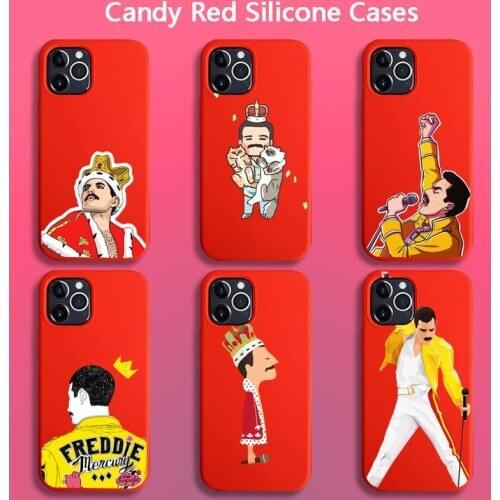 Rock Mercury Queen singer Funky Freddie Phone Case for iPhone 12 pro max mini 11 pro XS MAX 8 7 6 6S Plus X 5S SE 2020 XR red