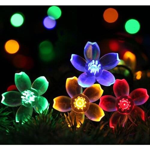Battery Powered Led Lights Cherry Blossoms Fairy String Lights for Christmas Garden Holiday Room Decoration Lights 10/20 Leds