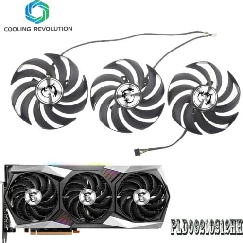 Graphics card fan PLD09210S12HH DC12V 0.40A 4Pin for MSI GeForce RTX 3060 RTX 3060 Ti RTX 3070 RTX 3080 RTX 3090 GAMING X TRIO