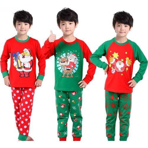 2020 Winter brand girls boys christmas pajamas sets toddler baby cotton outfit clothing kids clothes Pyjamas sleepwear costume