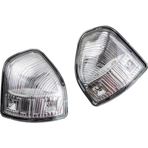 1 Pair Car White Lens Amber LED Side Mirror Turn Signal Light ABS Fit for Dodge Ram 1500 2500 3500 4500 5500 2011 2012 2013 2014