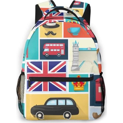 2021 Backpack Women Shoulder Bag London Sights City Fashion School Bag For Teenage Girl Backpacks Travel Bag