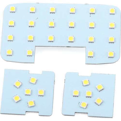 3pcs! White LED Auto Car Reading Interior Light Panel Dome Lamp For KIA RIO K2 2006-2012/Hyundai Solaris Accent