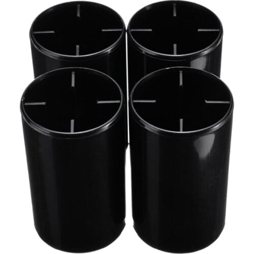 4pcs Black High Quality Battery Adaptor Holder Case Converter AA 2A to D Size Convertor Batteries Adapter