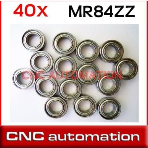 40pcs MR84 ball bearing MR84ZZ 4*8*3mm miniature Ball bearings radial shaft