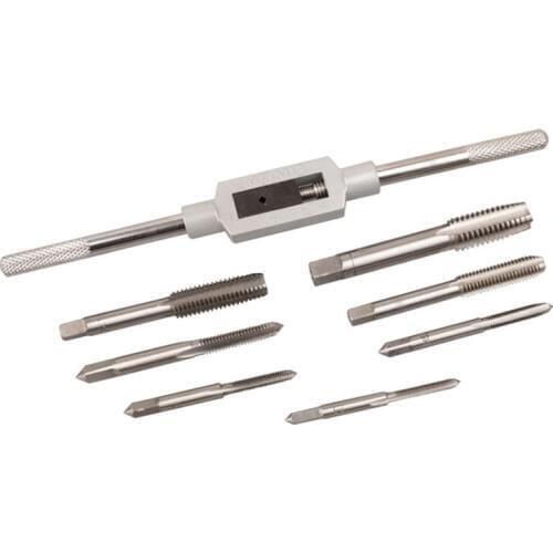 8Pcs Tap Die Wrench Threaded Cutting Set M3-M12 Metric Plug Tap Threaded Cutters Tool