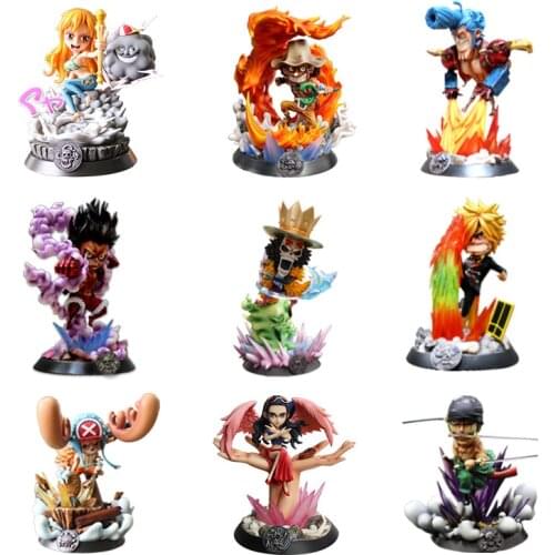 Anime One Piece GK PT Luffy Sanji Namezolon Kitchen Knife Usopro Robin PVC Action Figure 9 Collection Model Christmas Gift Toys