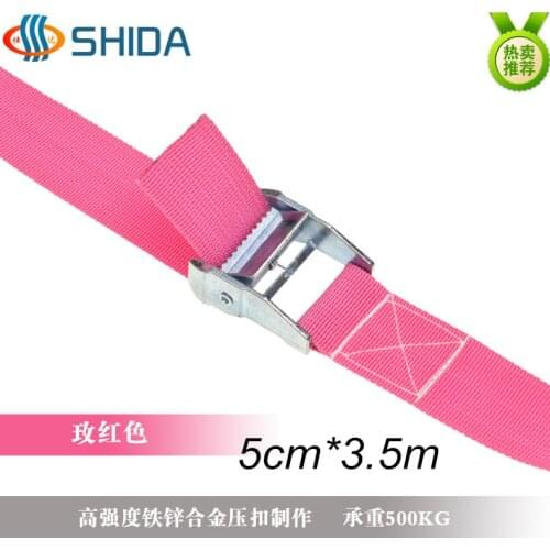 Free Shipping 1pcs 5cm*3.5m 500kg Metal Cam Buckle Ratchet Tie Down Luggage Load Strap Cargo Lashing PP Webbing Binding Belt