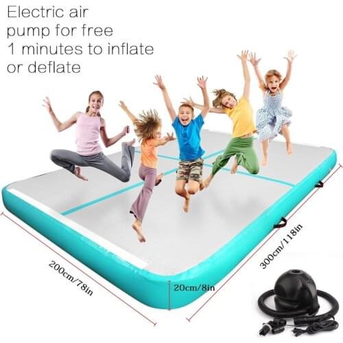 Free Shipping 3x2x0.2m Inflatable Gymnastics Mattress Gym Tumble Airtrack Floor Tumbling Air Track For Sale