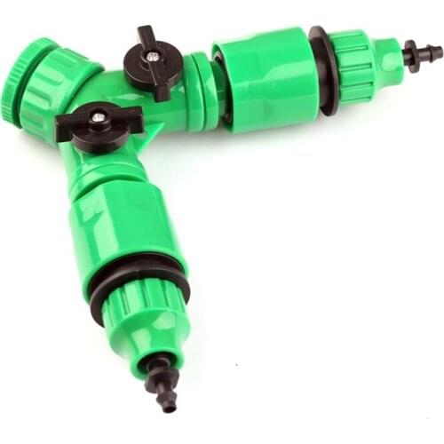 1 PCS 1/2''-3/4'' Faucet Joint Two Ways Ball Valve+2pcs 4/7mm/8/11mm Hose Quick Connectors Garden Irrigation Fast Connector