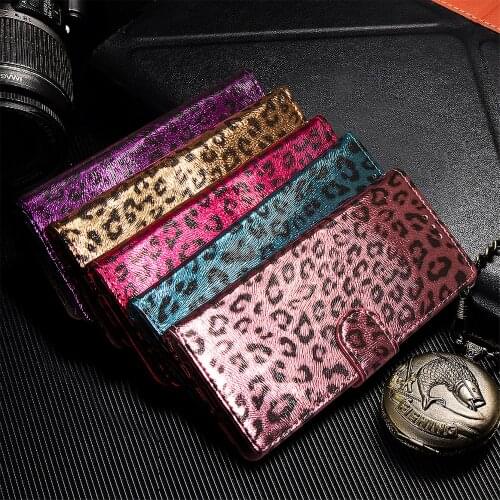 For Samsung Galaxy S10 / S10+Plus / S10e Case Magnetic PU Leather Leopard Holster Card Wallet Flip Cover Stand Cover Coque Etuis
