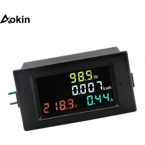 AC 80-300V 100A 4 in 1 Digital LCD Volt Amp Watt Energy Meter AC Power Meter AC Voltmeter Ammeter with Current Transformer
