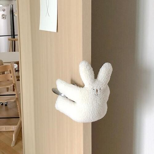 Nordic Style Baby Safety Lock Anti-pinch Door Hanger Cute Bunny Bear Children Infant Finger Protector Gate Door Stoper Card Lock