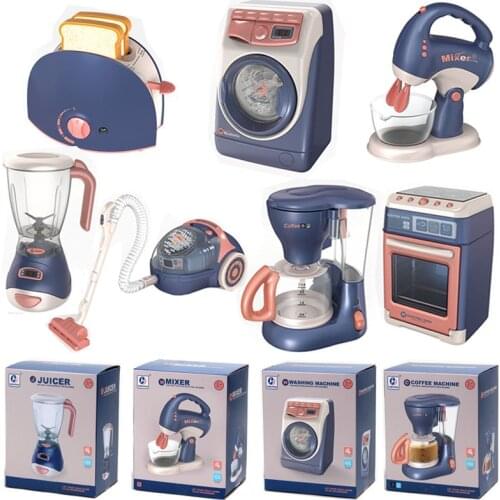 Figurines Miniatures Simulation Electric Coffee Machine Appliance Set Ornaments Childrens Kitchen Toys Bread Machine Decoration