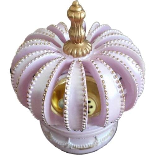 Crown Jewelry Organizer Box Incense Burner Dual-use with Lid Bead Storage Box Home Decor Accessories Trinket Box Pink Home Decor