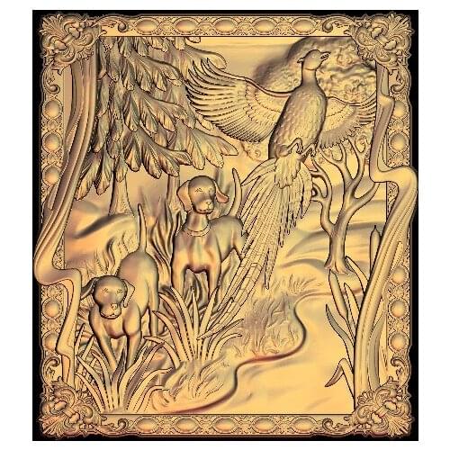 3D STL Model for CNC Router Engraver Carving Machine Relief Artcam aspire dogs M29