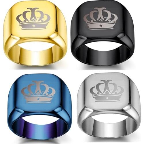 Modyle 316L Stainless Steel ring top quality Punk Crown Rings Vintage Style fashion jewelry
