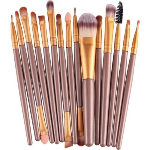 15pcs Eyeshadow Makeup Brush Set Cosmetic Tool Face Makeup Brushes Shadows Portable Multi-color Eye Brush Kit Undefined Dropship