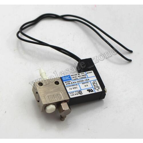 USA MAC DC 12V 4W 3 Way Micro Solenoid Electric Valve High Speed Miniature Three-way Valve 5mm Threaded Joint 34B-AAA-GDNA-1BA