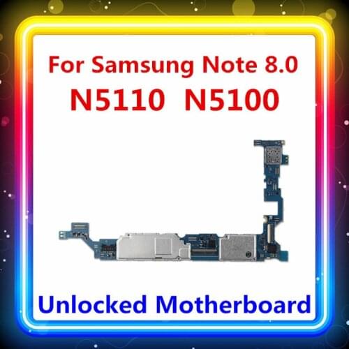 Original For Samsung Galaxy Note 8.0 3G N5100 WIFI N5110 Motherboard With Android System Logic Board Test Good Working