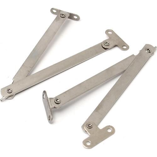 2Pcs Stainless Steel Cabinet Cupboard Furniture Doors Close Lift Up Stay Support Hinge Kitchen Furniture Hardware