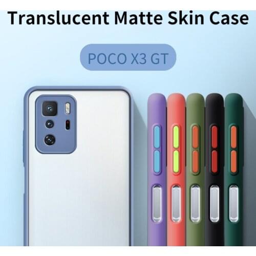 Translucent Matte Coque Shockproof Phone Case for Mi POCO X3 GT POCOX3 X3GT 5G Camera Protection Mixed Frosted Back Covers Funda