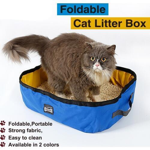 Portable Outdoor Cat Litter Box Foldable Travel Cat Litter Pan