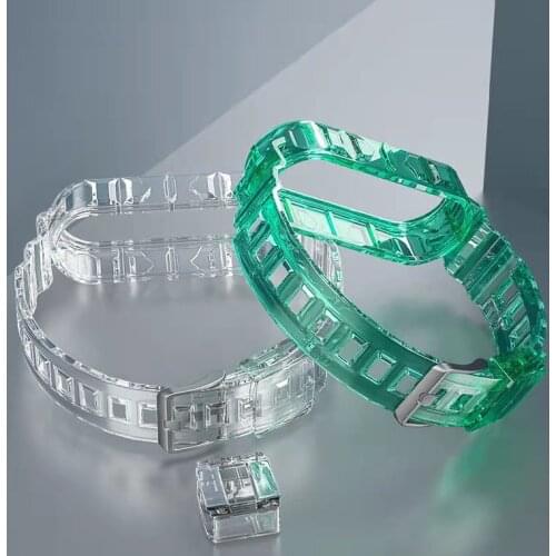 Transparent Silicone Strap For Xiaomi Mi Band 6 5 Strap Replacement Bracelet For mi band 5 6 Wristband miband 6 smart watch belt