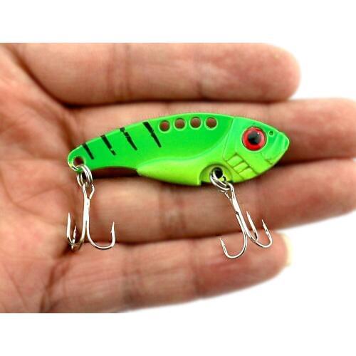 Hot 4pcs Vibration Bait Metal Blade Fishing Lure 5.5cm 11g Trolling Spoon Jig Fishing Lure Fishing Wobblers Swimbait Hard Bait