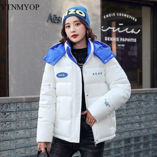 YTNMYOP Hooded Winter Jackets Fashion A-Line Warm Parka Waterproof Cotton Padded Clothing Female Wadded Coat For Girls Y822