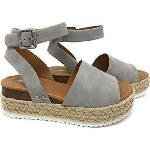 Women Sandals Summer Shoes Woman Beach Sandals Flock Sleeve Wedge Sexy Party OL Office Women Shoes