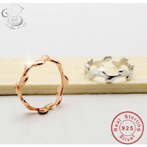 1 pc 925 sterling silver punk rose gold & silver stackable knuckle midi ring for women finger ring bague ring anillos mujer anel