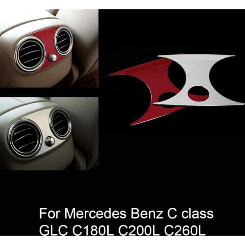 2 colors For Mer-cedes B/enz C class GLC C180L C200L C260L Car Interior Accessories Rear Air Condition Outlet Cover Trim