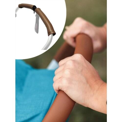 2pcs Baby Stroller Accessories Carriage Armrest Cover Stroller PU Leather Zipper Protective Cover Handle Cases Package