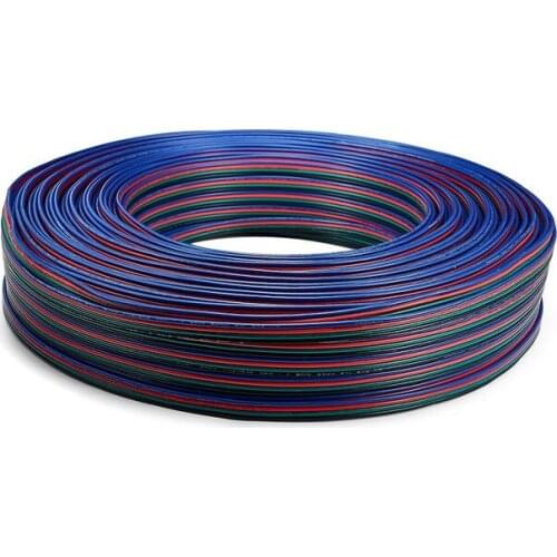 4roll 100m 22AWG 4 Pin LED Connector Wire Cable 0.3 sq.mm2 4pin Electrical Cable For SMD 3528 5050 RGB Strip Light LED Driver