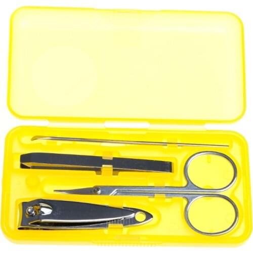 4Pcs/set 5 Colors Nails Clipper Kit Manicure Set Clippers Trimmers Pedicure Scissor Random Color Nail Tools Sets Kits
