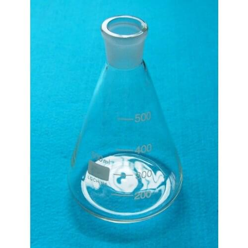 500ml,Glass Erlenmeyer Flask,Groud Joints 24/29,Laboratory Triangle Bottle