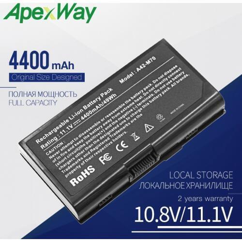 Apexway Laptop Battery for Asus A32-F70 A32-M70 A41-M70 A42-M70 L0690LC L082036 f70sl G71V m70v M70VN X71SL X72J F70 M70 N70 N90