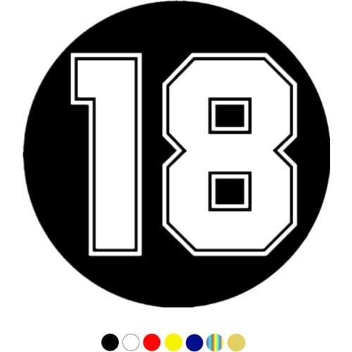 CS-10256# Funny Vinyl Decal Figure 18 Car Sticker Reflective Waterproof Auto Decors on Truck Bumper Rear Window