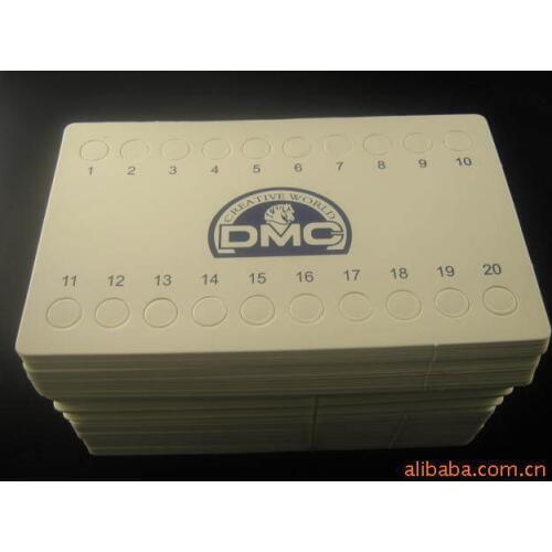 Cross stitch DMC threading boards thread organizer 20 holes, thick white card threading board cross stitch accessories