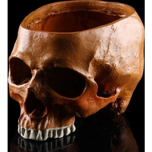 Personality skull resin flowerpot movie shooting set props home furnishings outdoor flowerpot skull creative succulent flowerpot